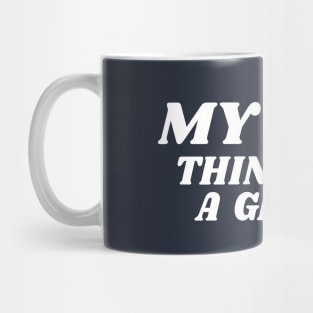 my dog thinks i'm a genius Mug